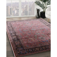 Mid-Century Modern Chestnut Brown Oriental Rug, urb2094