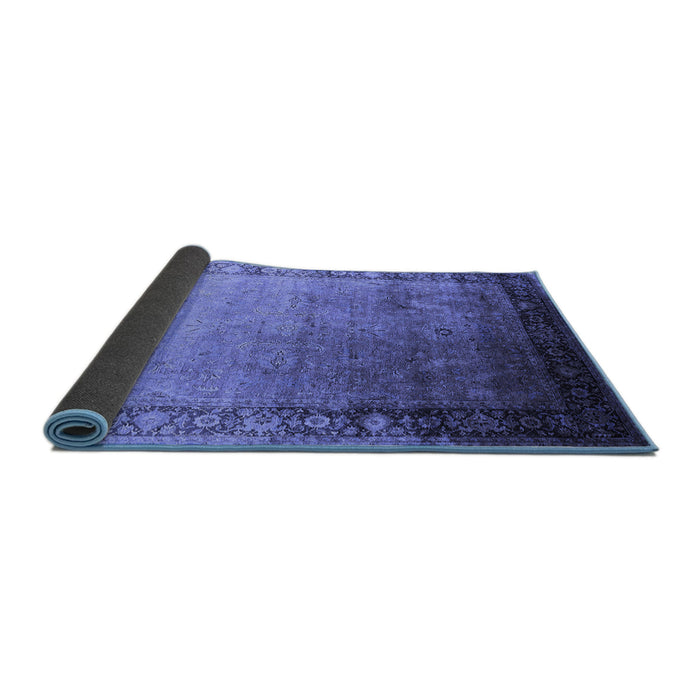 Sideview of Oriental Blue Industrial Rug, urb2094blu