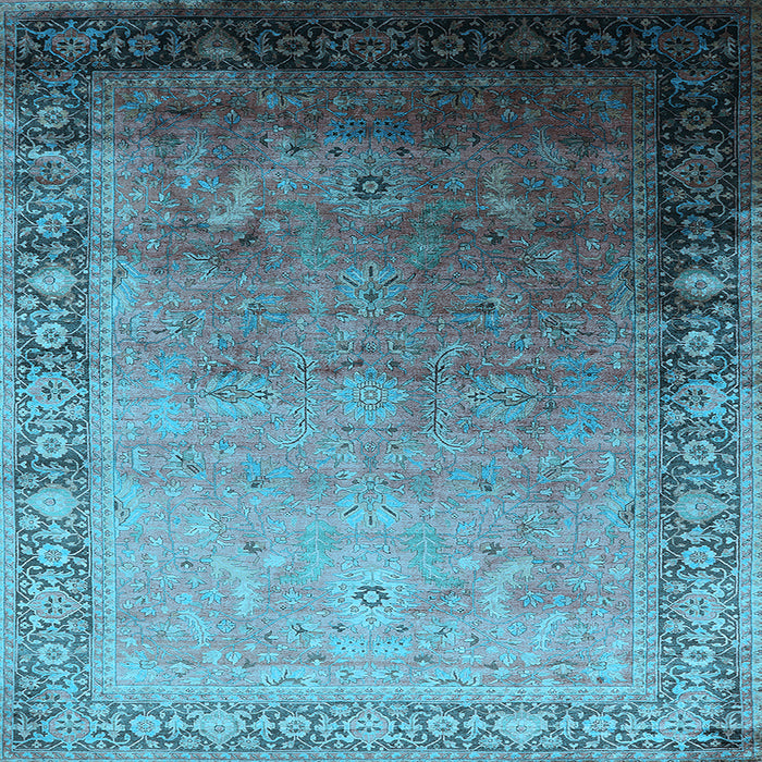 Square Oriental Light Blue Industrial Rug, urb2094lblu