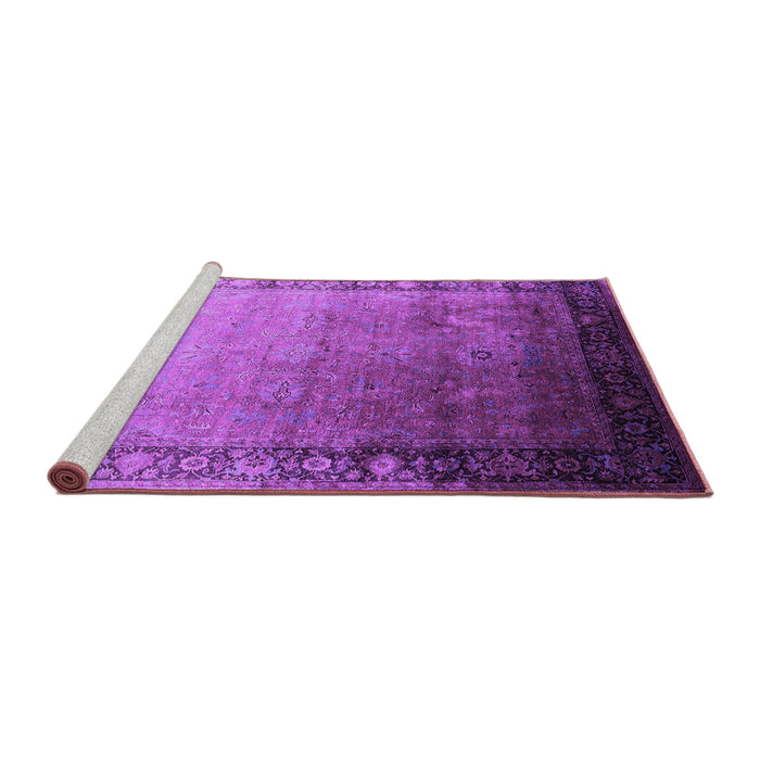 Sideview of Machine Washable Oriental Purple Industrial Area Rugs, wshurb2094pur