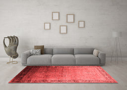 Industrial Red Washable Rugs