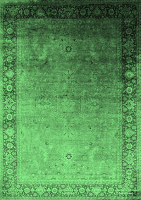 Oriental Emerald Green Industrial Rug, urb2094emgrn