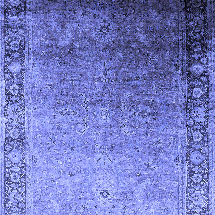 Machine Washable Oriental Blue Industrial Rug, wshurb2094blu