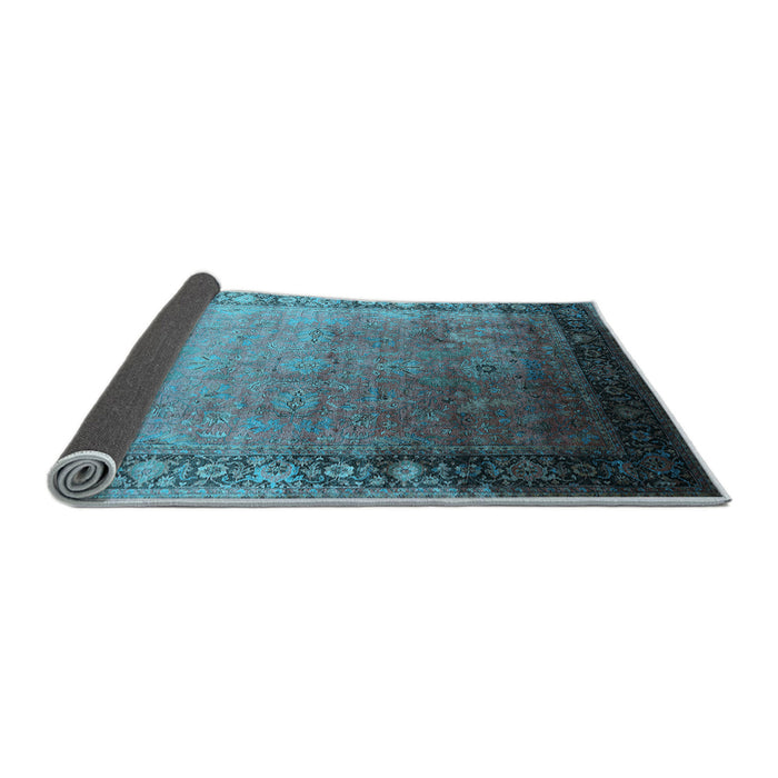 Sideview of Oriental Light Blue Industrial Rug, urb2094lblu