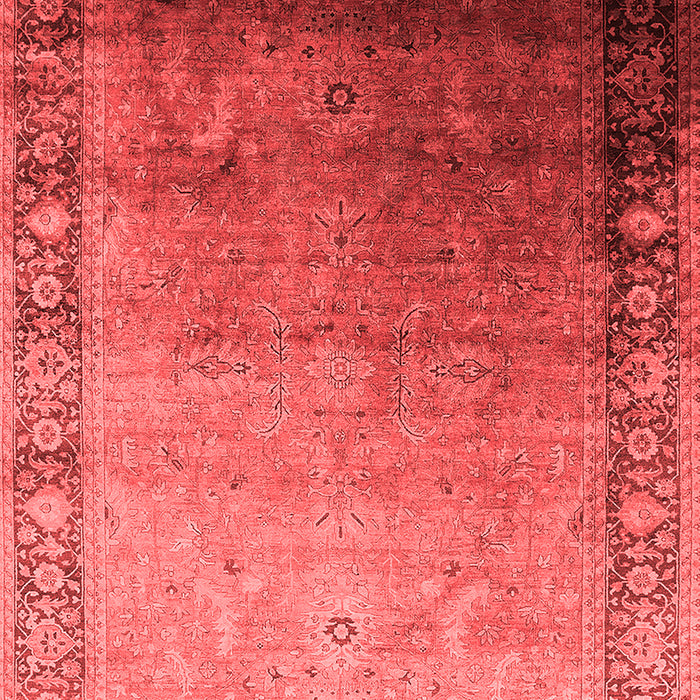 Machine Washable Oriental Red Industrial Rug, wshurb2094red