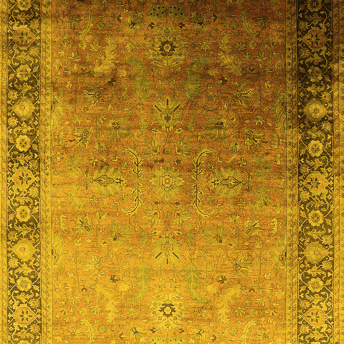 Oriental Yellow Industrial Rug, urb2094yw