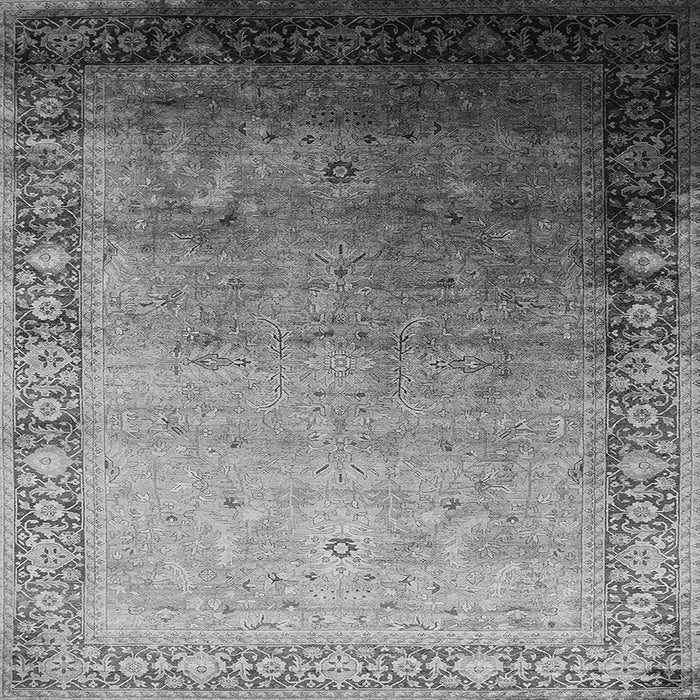 Square Machine Washable Oriental Gray Industrial Rug, wshurb2094gry