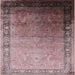 Square Mid-Century Modern Chestnut Brown Oriental Rug, urb2094