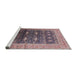 Sideview of Machine Washable Industrial Modern Purple Rug, wshurb2095