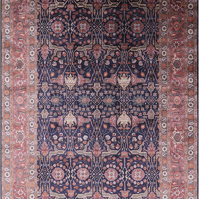 Machine Washable Industrial Modern Purple Rug, wshurb2095