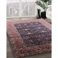 Mid-Century Modern Purple Oriental Rug, urb2095