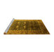 Sideview of Machine Washable Oriental Yellow Industrial Rug, wshurb2095yw