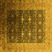 Square Oriental Yellow Industrial Rug, urb2095yw