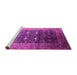 Sideview of Machine Washable Oriental Pink Industrial Rug, wshurb2095pnk