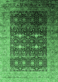 Oriental Emerald Green Industrial Rug, urb2095emgrn