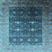 Square Oriental Light Blue Industrial Rug, urb2095lblu