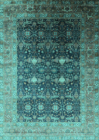 Oriental Turquoise Industrial Rug, urb2095turq