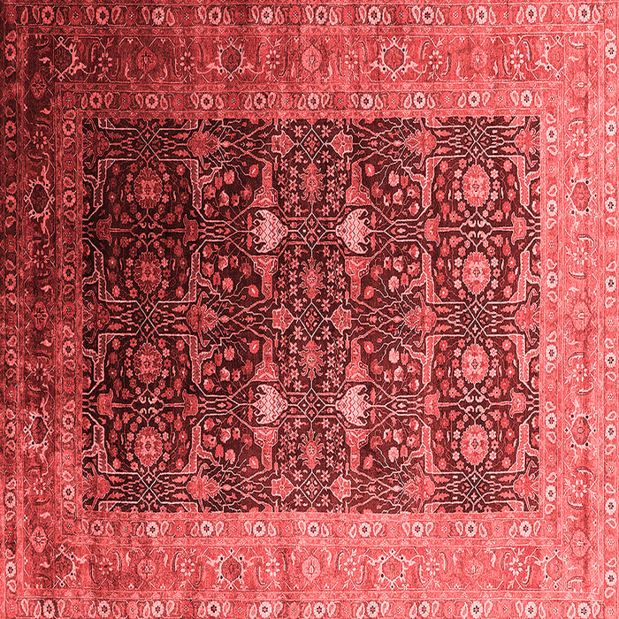 Machine Washable Oriental Red Industrial Rug, wshurb2095red