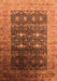 Machine Washable Oriental Orange Industrial Area Rugs, wshurb2095org