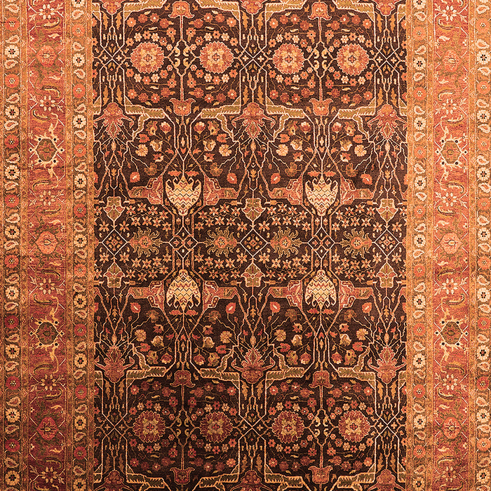 Machine Washable Oriental Orange Industrial Area Rugs, wshurb2095org