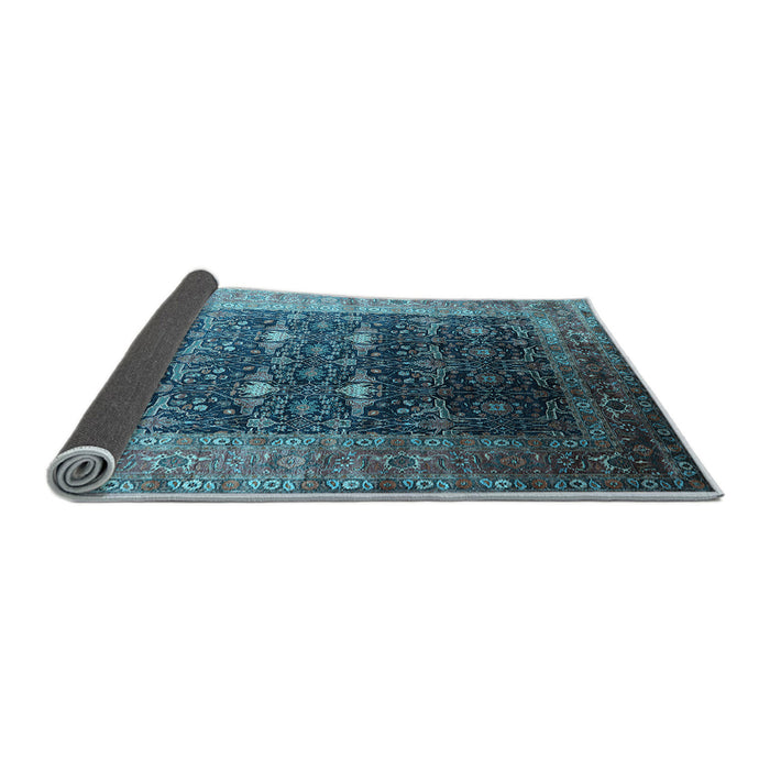 Sideview of Oriental Light Blue Industrial Rug, urb2095lblu