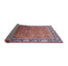 Sideview of Mid-Century Modern Pink Brown Pink Oriental Rug, urb2096