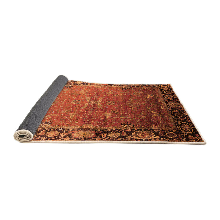 Sideview of Oriental Orange Industrial Rug, urb2096org