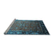 Sideview of Machine Washable Oriental Light Blue Industrial Rug, wshurb2096lblu