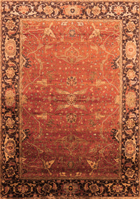 Oriental Orange Industrial Rug, urb2096org