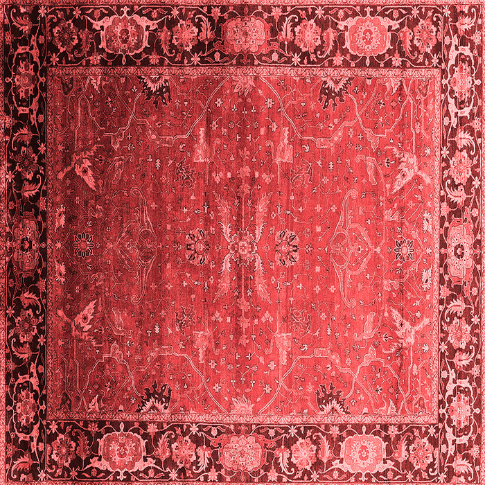 Machine Washable Oriental Red Industrial Rug, wshurb2096red