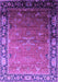 Machine Washable Oriental Purple Industrial Area Rugs, wshurb2096pur