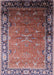 Mid-Century Modern Pink Brown Pink Oriental Rug, urb2096