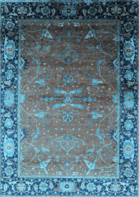 Oriental Light Blue Industrial Rug, urb2096lblu