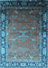 Oriental Light Blue Industrial Rug, urb2096lblu