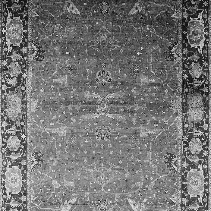 Machine Washable Oriental Gray Industrial Rug, wshurb2096gry