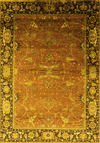 Oriental Yellow Industrial Rug, urb2096yw