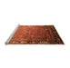 Sideview of Machine Washable Oriental Orange Industrial Area Rugs, wshurb2096org