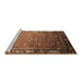 Sideview of Machine Washable Oriental Brown Industrial Rug, wshurb2096brn