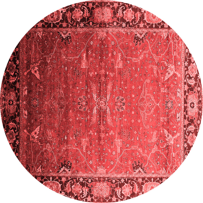 Machine Washable Oriental Red Industrial Rug, wshurb2096red