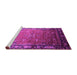 Sideview of Machine Washable Oriental Pink Industrial Rug, wshurb2096pnk