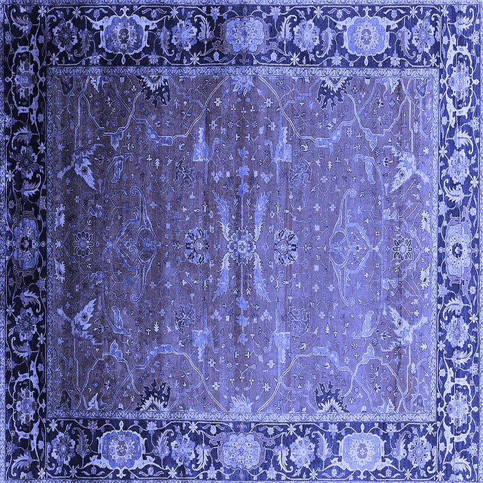 Square Oriental Blue Industrial Rug, urb2096blu