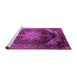 Sideview of Machine Washable Oriental Pink Industrial Rug, wshurb2097pnk