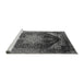 Sideview of Machine Washable Oriental Gray Industrial Rug, wshurb2097gry