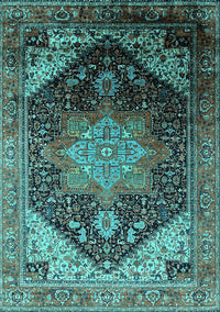 Oriental Turquoise Industrial Rug, urb2097turq