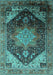 Oriental Turquoise Industrial Rug, urb2097turq