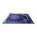 Sideview of Machine Washable Oriental Blue Industrial Rug, wshurb2097blu