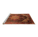 Sideview of Machine Washable Oriental Orange Industrial Area Rugs, wshurb2097org