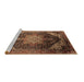 Sideview of Machine Washable Oriental Brown Industrial Rug, wshurb2097brn