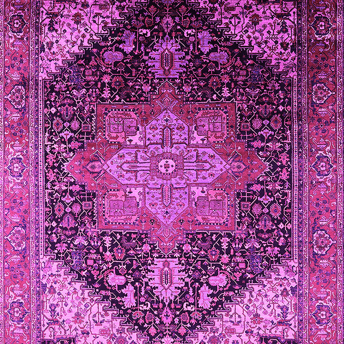 Machine Washable Oriental Pink Industrial Rug, wshurb2097pnk