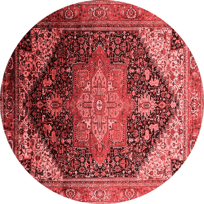Machine Washable Oriental Red Industrial Rug, wshurb2097red